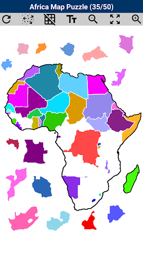 Screenshot of Africa Map Puzzle
