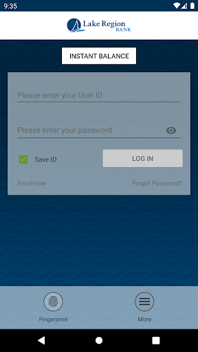LakeRegionBank Mobile Banking Screen 2