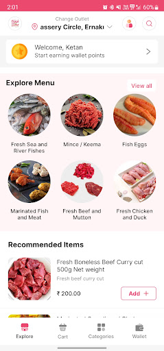 Android application The Fresh Store screenshort