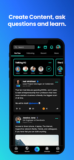 Screenshot of Entre: Professional Network