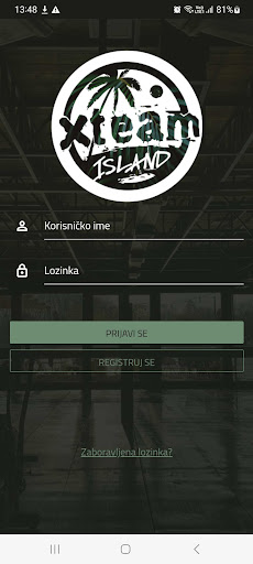 Android application Xteam Trening centar screenshort