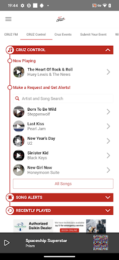 Android application 95.7 CRUZ FM screenshort