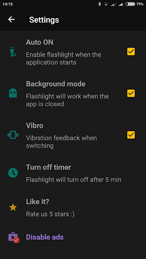 Screenshot of Bright Flashlight App Tactical