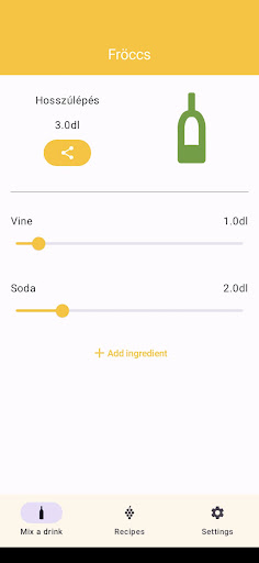 Android application Fröccs screenshort