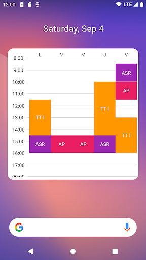 Android application SAES para Alumnos screenshort