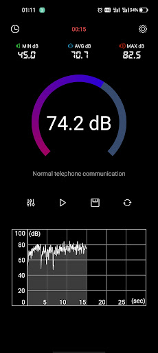 Android application SoundMeter-Environmental Noise screenshort