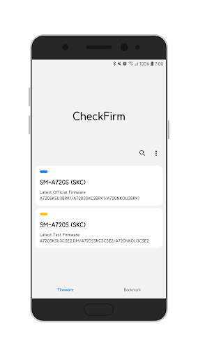 Android application CheckFirm screenshort