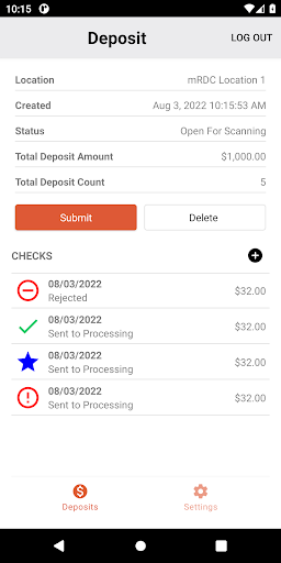 Mobile Deposit for Business Screen 3