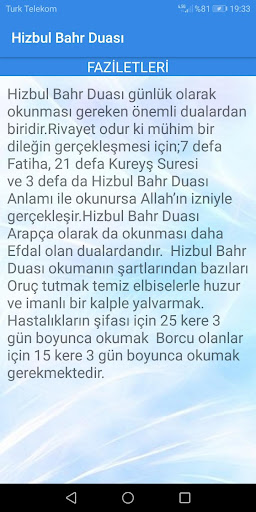 Hizbul Bahr Duası