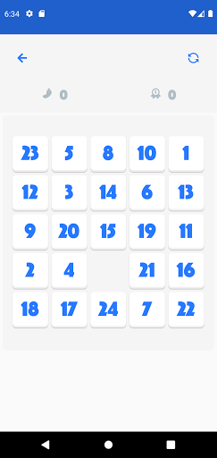 Android application Fifteen Puzzle (15 puzzle) screenshort