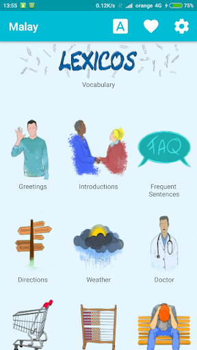 Android application Learn Malay screenshort