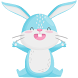 Blue Bunny Stickers - WAStickerApps for WhatsApp