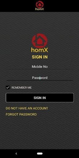 Android application HomX Pro screenshort