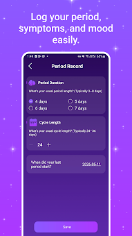 Lunexa: Smart Cycle Tracker screenshot 1