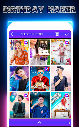 Birthday video maker with song Screen 2