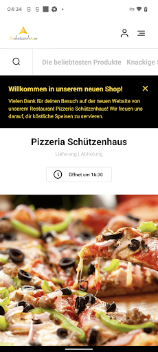 Android application Pizzeria Schützenhaus screenshort