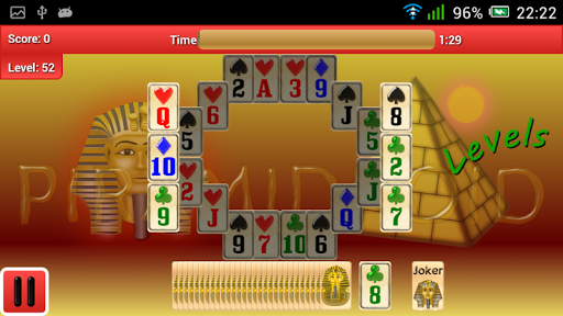Android application Piramidroid Levels. Card Game screenshort