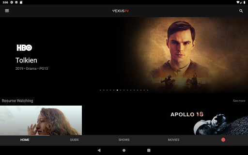 Screenshot of Vexus TV