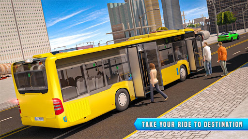 Public Bus Taxi Driving Passenger Transport