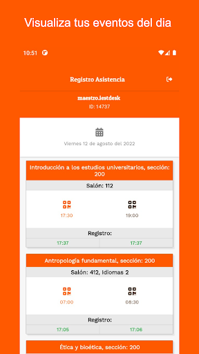 SIE Asistencia Screenshot