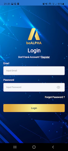 Android application BeAlpha screenshort