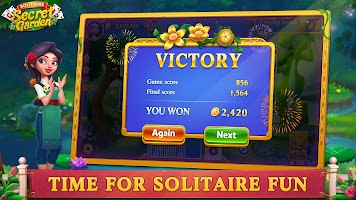 screenshot of Solitaire Tripeaks-Secret Garden-Free Card Game