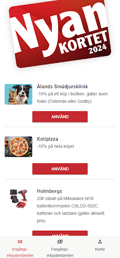 Android application Nyankortet screenshort