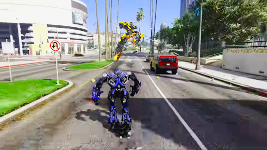 Fly Robot Car Transform Games