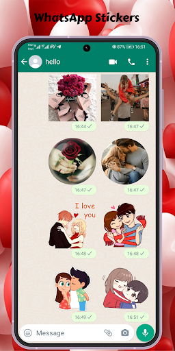 Android application Love Story - WASticker screenshort