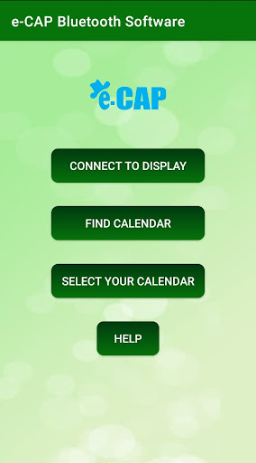 e-CAP Bluetooth Software Screen 2