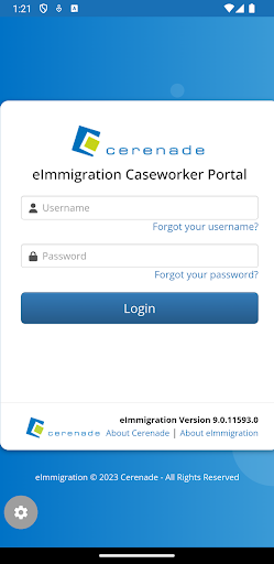 eIMMIGRATION Caseworker Portal Screen 2