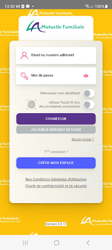 Android application La Mutuelle Familiale screenshort