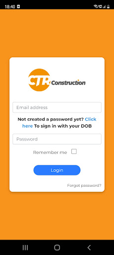 Android application CTR Construction E Timesheets screenshort