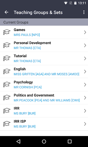 iStudent App Screen 3