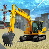 City Excavator Construction icon