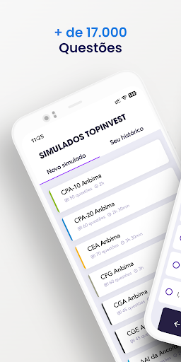 Android application Simulados Topinvest screenshort