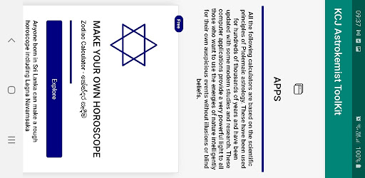 Android application KCJ AstroKemist Toolkit screenshort