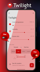 Twilight: Blue light filter Captura de pantalla