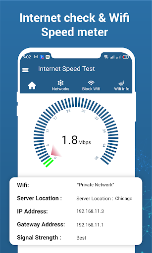 Android application Wifi Info - Internet SpeedTest screenshort