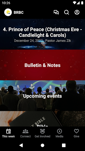 Android application Beach Road Baptist Church screenshort
