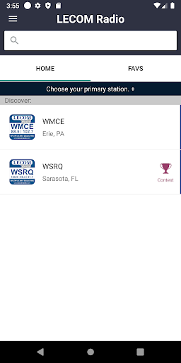 Android application LECOM Radio screenshort