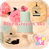 Cute Theme-Blue-Green Cake- icon