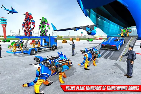 美國警察老虎機器人遊戲：警察飛機運輸(圖2)-速報App
