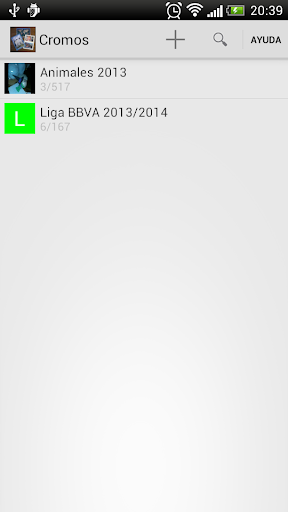 Android application Colecciones de Cromos screenshort