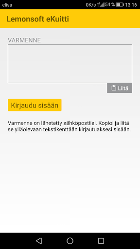 Android application Lemonsoft eKuitti screenshort