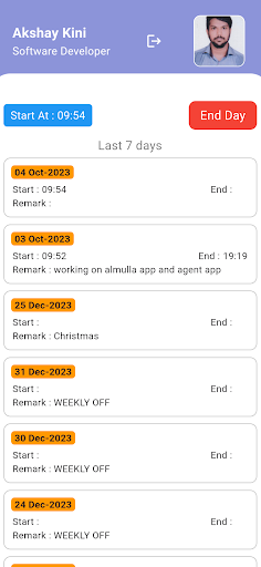 ESS Attendance Screen 3