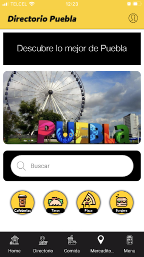 Android application Directorio Puebla screenshort