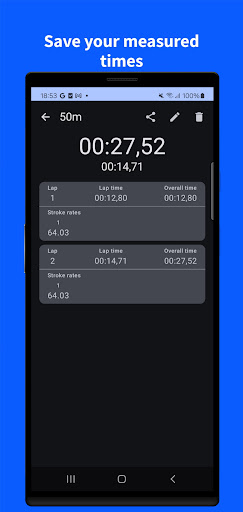 Stopwatch for Swimming Screen 3