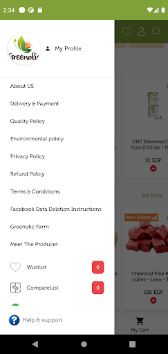 Android application Greenolic screenshort