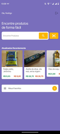 Android application Melhor Mercado screenshort